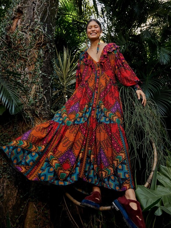FARM Rio Dresses & Skirts - NWT FARM RIO | $275 Yawanawa Stripes Ankle Maxi Dress